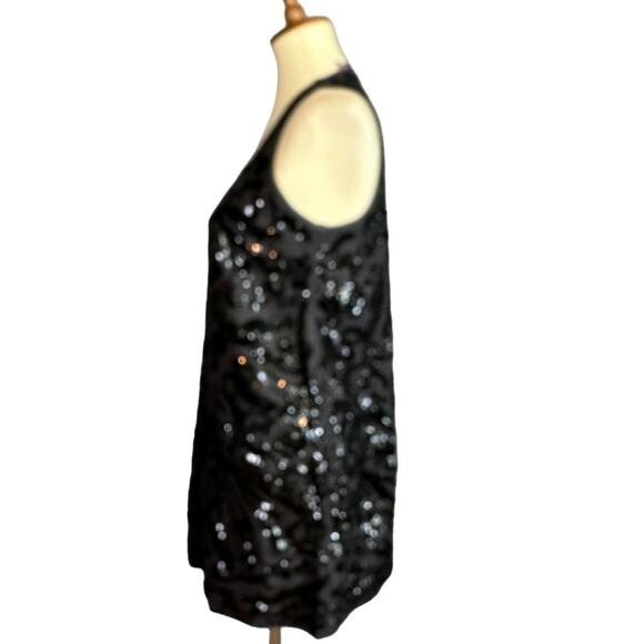 Calypso St. Barth Black Sequin Mini Dress Size 2 Sheath Cocktail Designer $350 - Picture 4 of 6